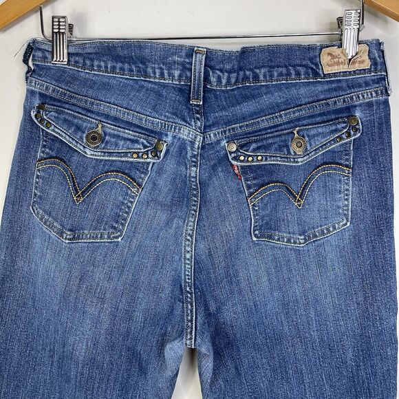 Levi’s 515 Bootcut Medium Wash Mid Rise Size 12M 31x30 Western Detailed Pockets - Picture 6 of 12